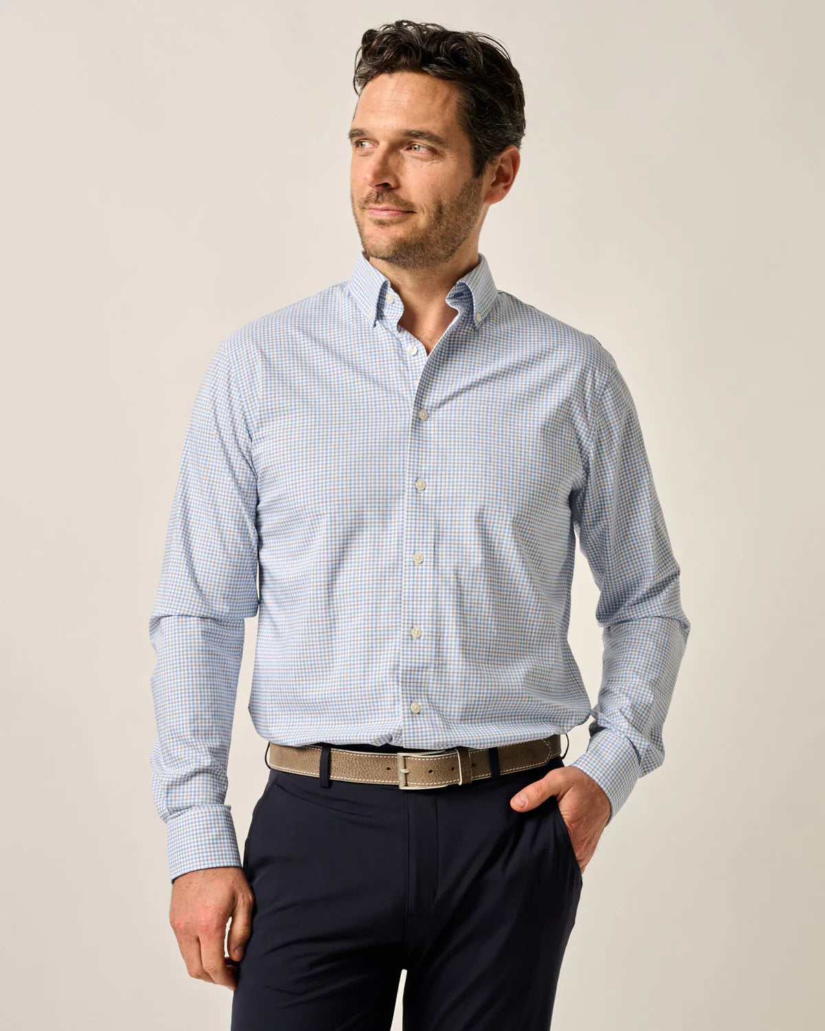 Johnnie-O Performance Long Sleeve Button Down Shirt for Men - Comfortable & Stylish Casual Wear for Golf, Office & Outdoor Activities