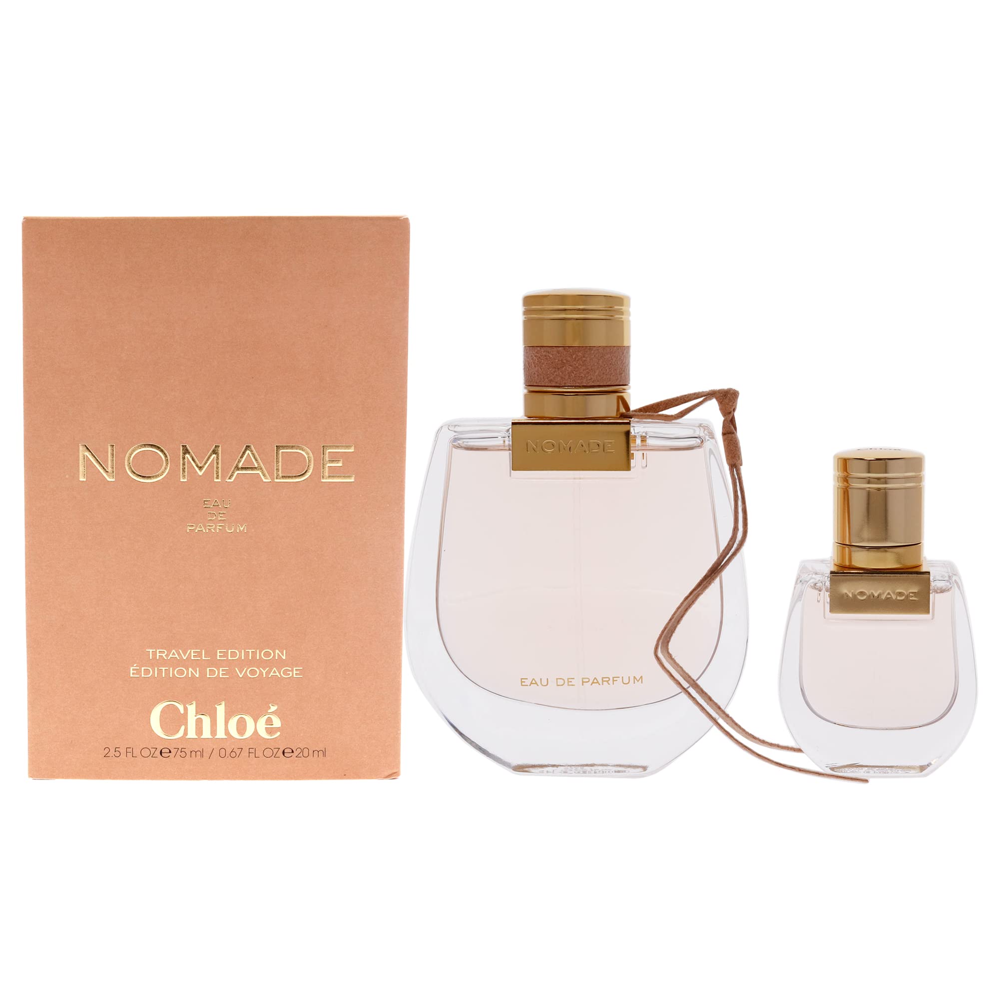 Chloe Nomade Women's Perfume Gift Set - 2.5oz & 0.67oz EDP Spray - Luxury Floral Fragrance for Women - Perfect for Birthday, Anniversary & Valentine's Day Gifts