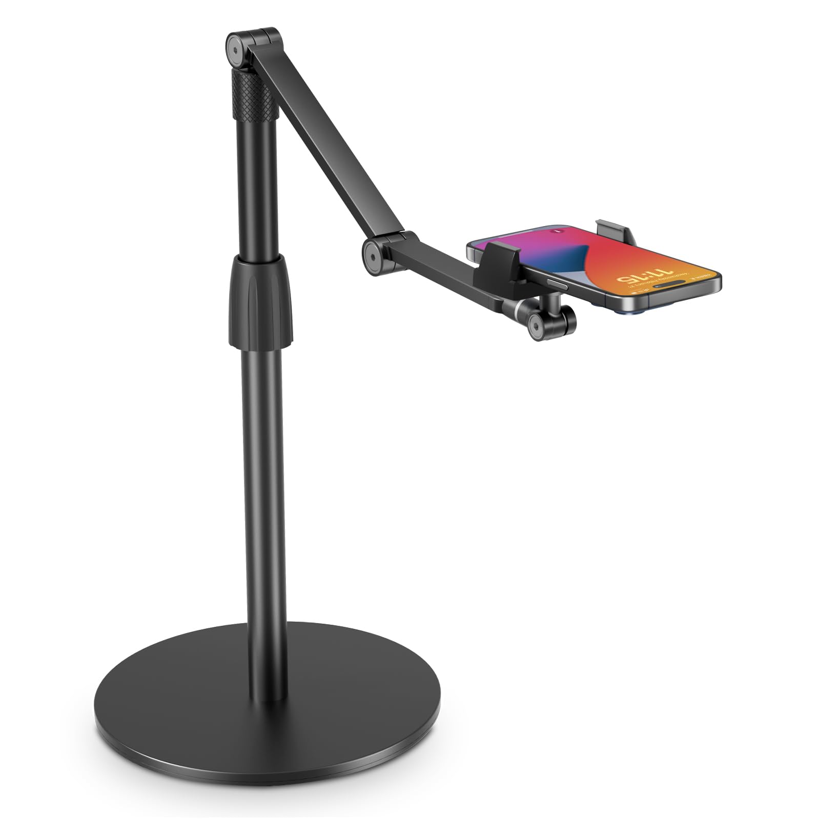 SuperDesk Overhead Phone Stand & Tablet Holder - Adjustable Multi-Angle Mount for 3.5-11