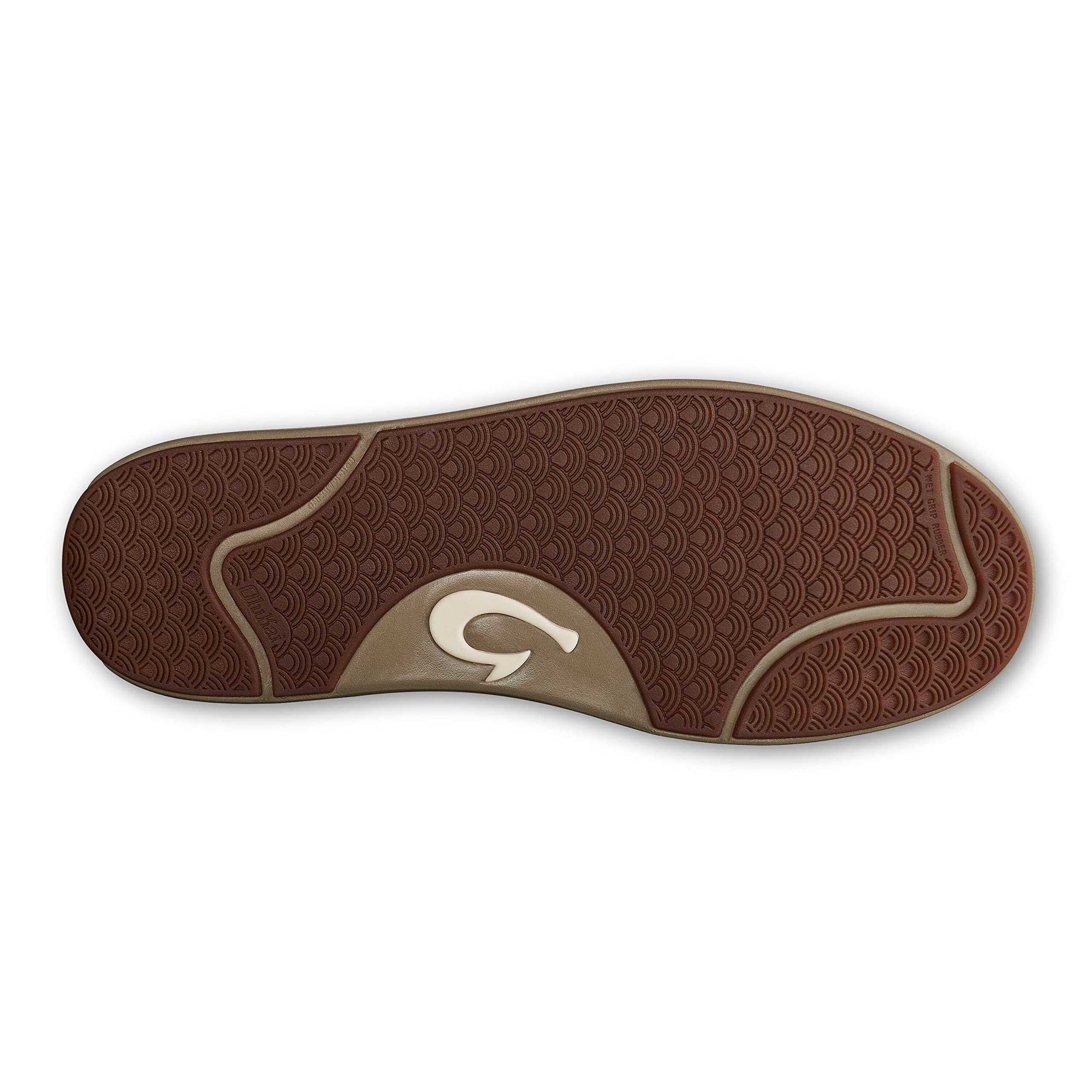 OLUKAI Lae'ahi Lauhala Men's Slip On Sneakers - Premium Leather Comfort Shoes with Drop-in Heel & Breathable Lining | All-Day Comfort for Walking, Travel & Casual Wear
