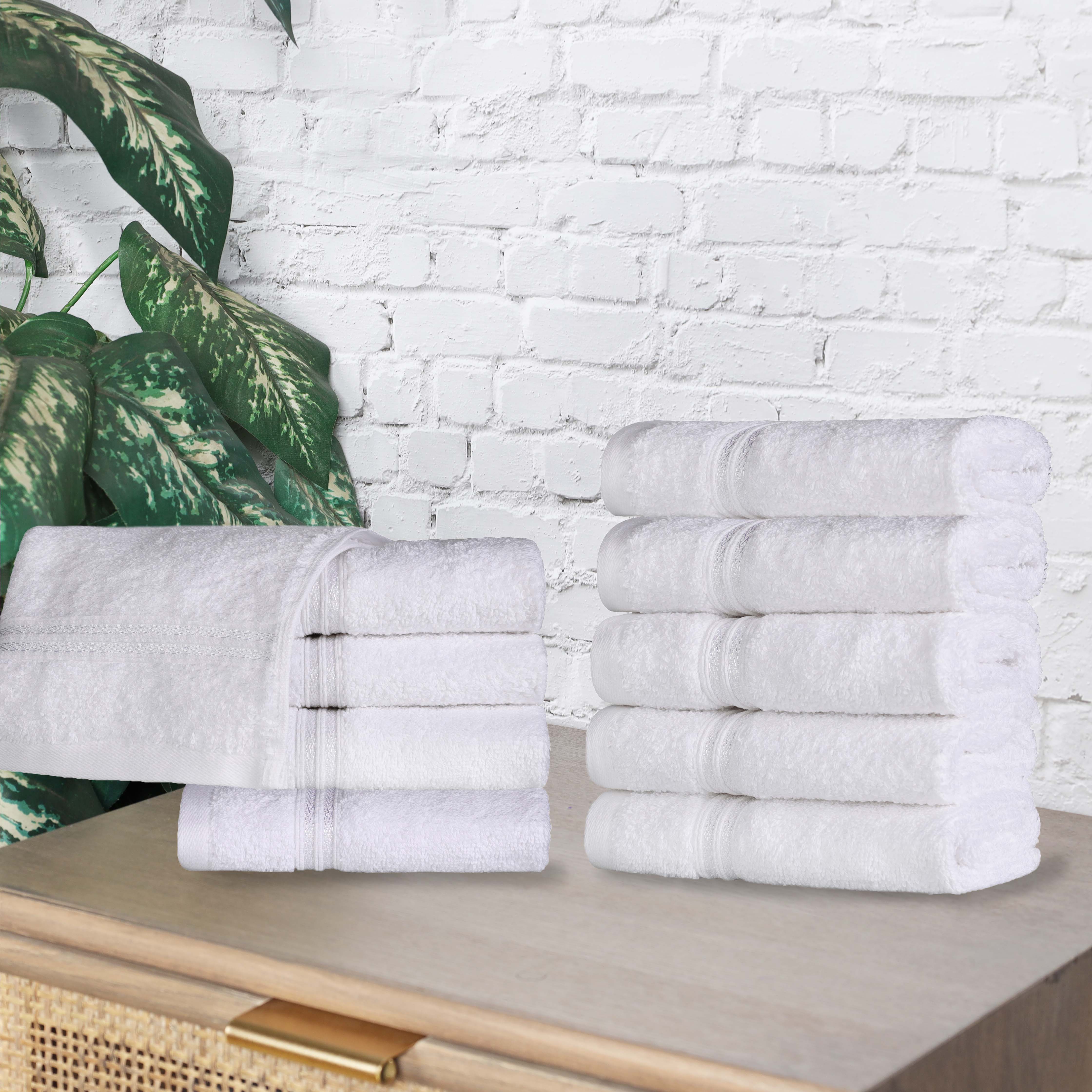 Premium Egyptian Cotton Face Towels - Ultra Soft & Highly Absorbent Bath Towel Set of 10 | Gentle for Sensitive Skin, Perfect for Spa, Gym & Luxury Bathroom Essentials