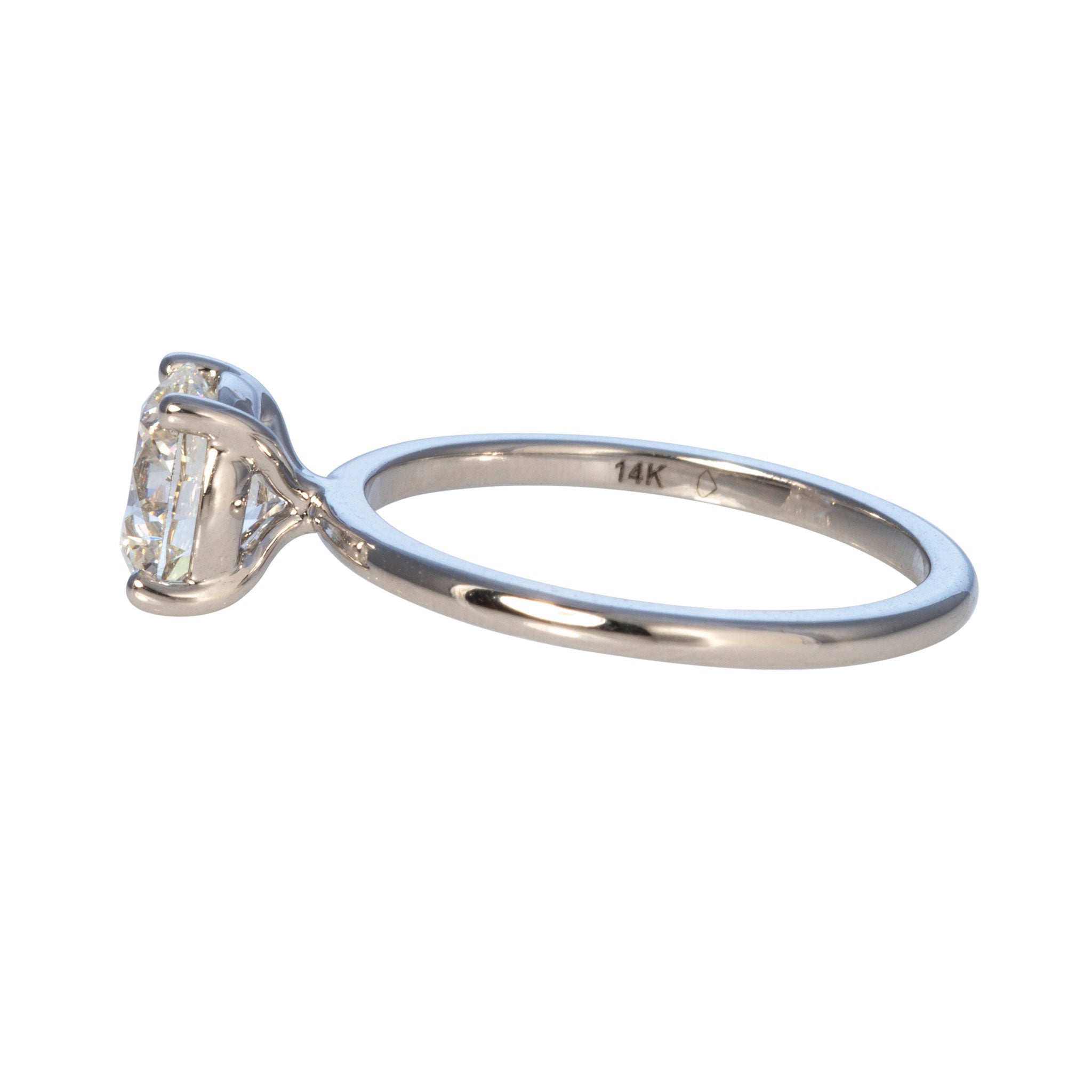 1.5 Carat I SI1 Round Brilliant Cut Diamond Solitaire Engagement Ring in 14K White Gold - Perfect for Proposals, Anniversaries & Wedding Bands