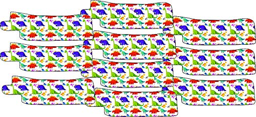 Dinosaur Themed Nasogastric/Oxygen Tube Adhesive Tape - 10 Pack (Right Side) - Secure Medical Tubes for Kids & Adults - Ideal for Hospitals, Home Care & Pediatric Use