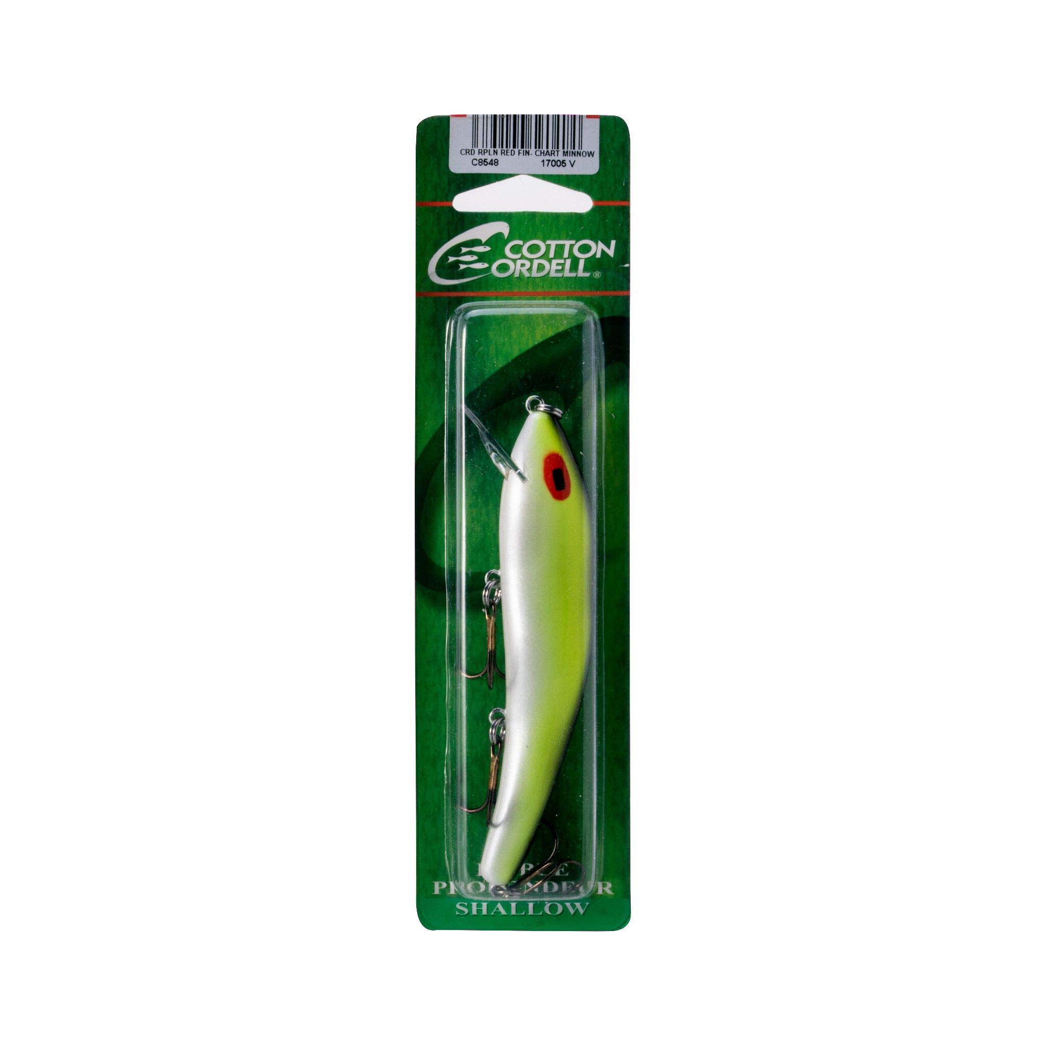 Cotton Cordell Ripplin Red Fin Fishing Lure - Topwater Bass Fishing Bait for Freshwater & Saltwater - Perfect for Trout, Walleye, Pike & Muskie Fishing
