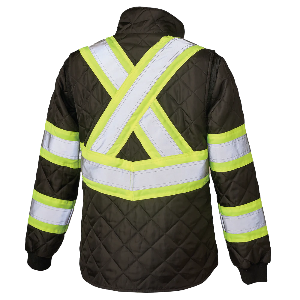 Tough Duck Women's Quilted Safety Freezer Jacket SJ47 - Heavy Duty Workwear for Cold Storage & Food Processing Industry