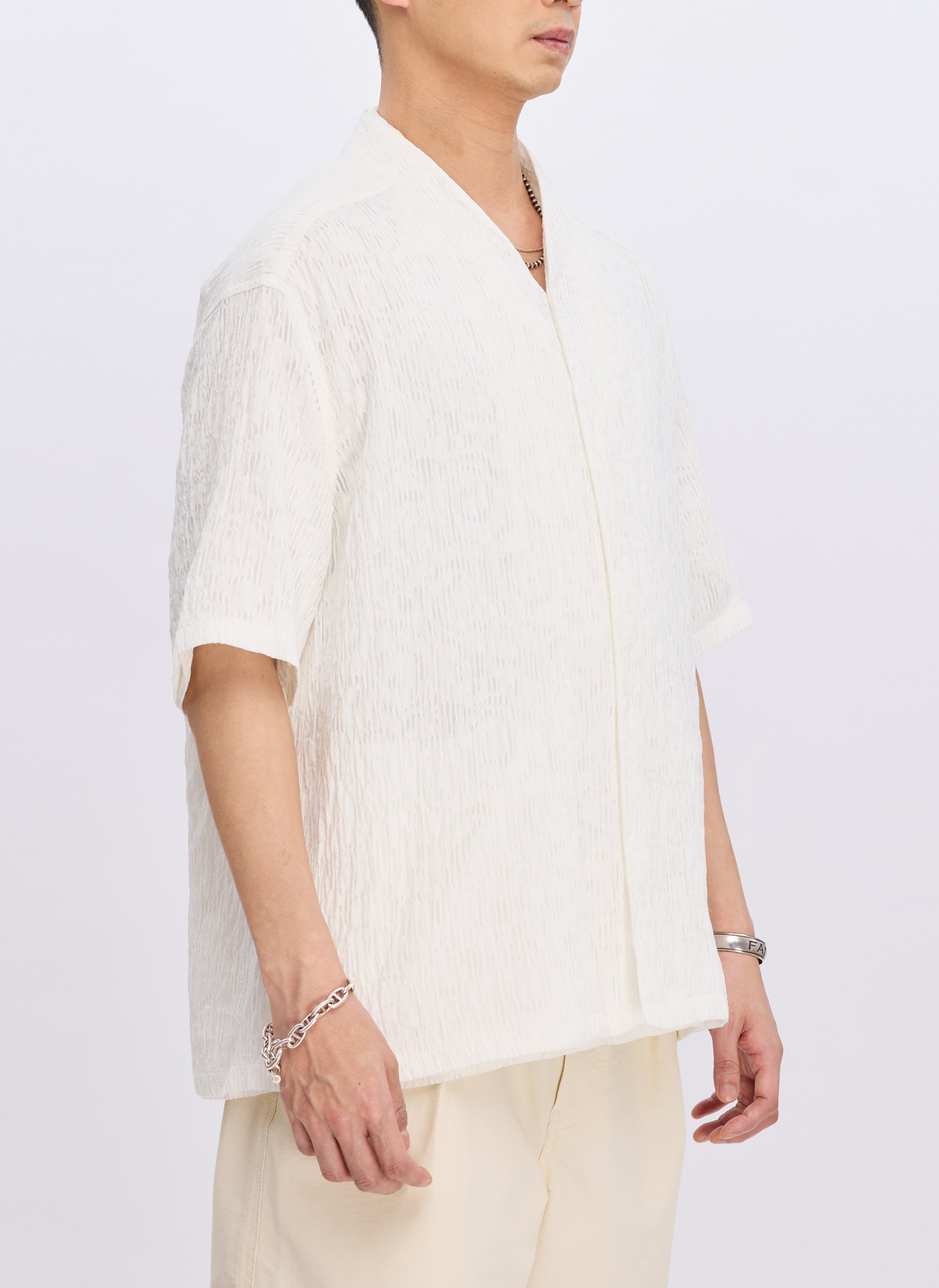Vintage Distressed Rayon Nylon Oriental Shirt for Men - Asian Inspired Casual Button Up Shirt - Perfect for Boho Style, Summer Outfits & Cultural Events