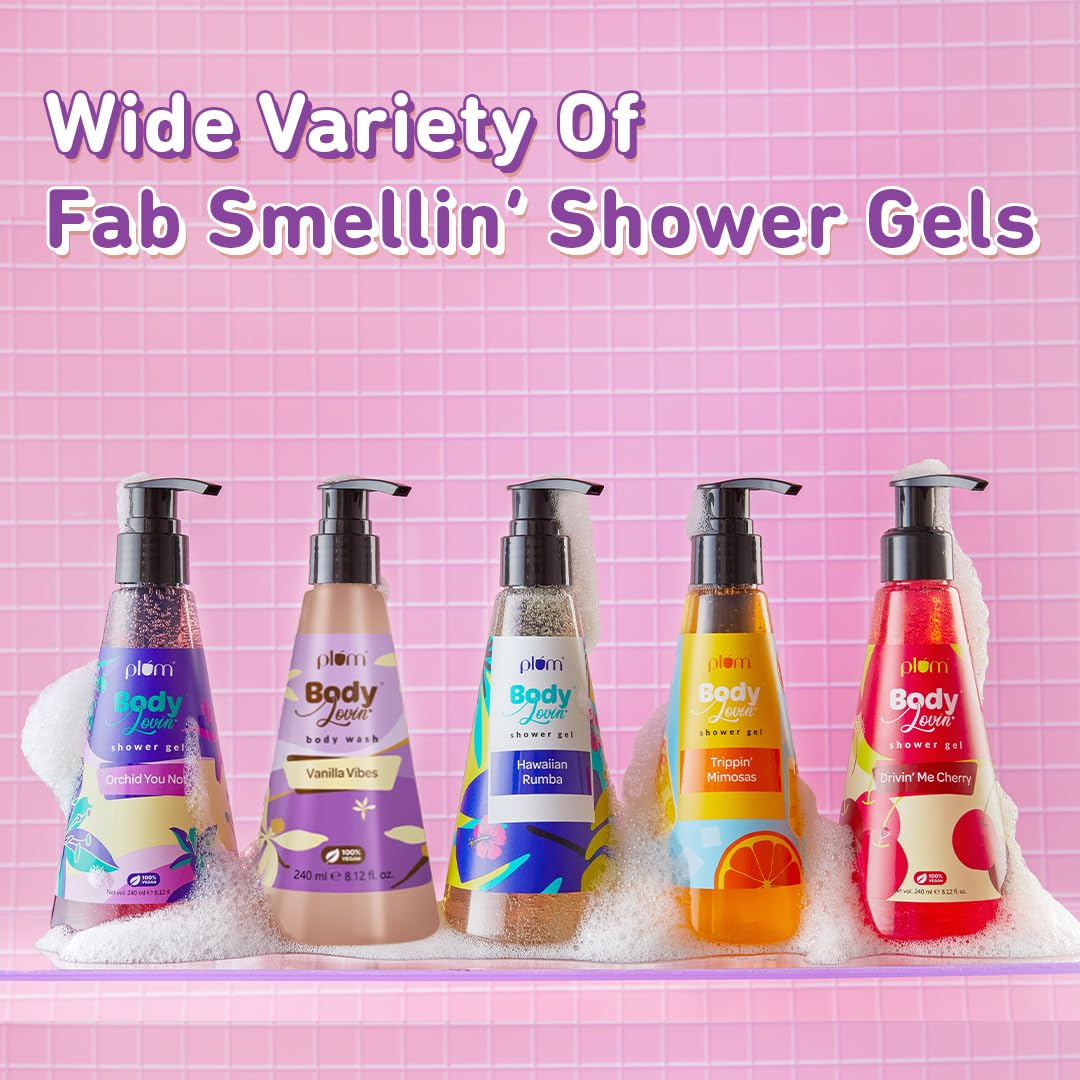 Plum Bodylovin' Vanilla Vibes Body Wash - SLS-Free Creamy Shower Gel for Women with Long-Lasting Fragrance | Aloe-Infused Nourishing Cleanser for Soft, Smooth Skin | Perfect for Daily Shower & Relaxing Bath - 8.1 fl oz (240ml)