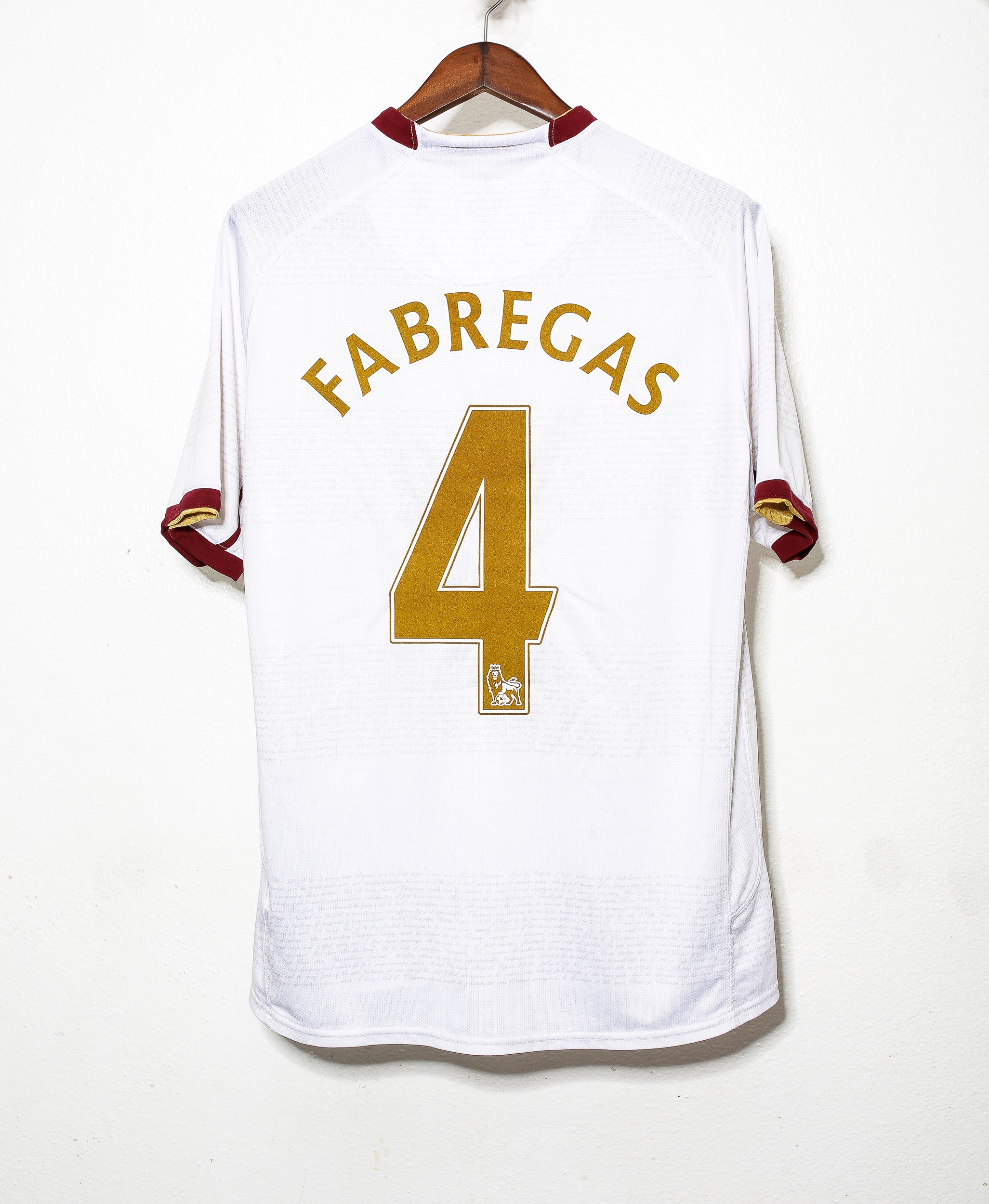 2007 Arsenal Away Jersey #4 Cesc Fabregas (Large) - Authentic Football Shirt for Fans & Collectors - Perfect for Matchdays, Gifts & Memorabilia Display