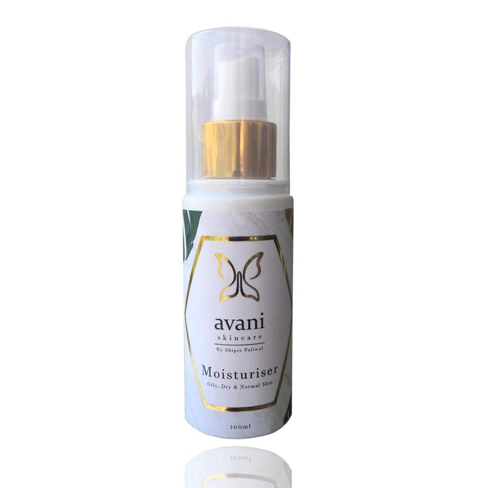 Avani Skincare Handmade Face Moisturizer with Aloe Vera Gel, Tea Tree Oil & Rose Hydrosol - Natural Hydration for Men & Women - All Skin Types - Chemical Free - 100ml - Perfect for Dry Skin, Daily Use & Sensitive Skin Care Routine