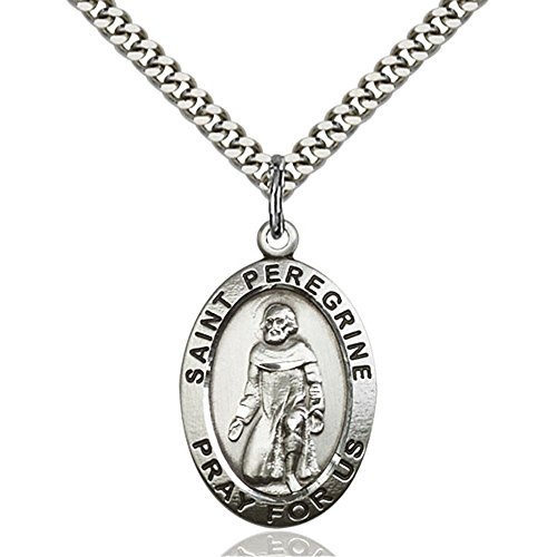 Sterling Silver Men's Peregrine Falcon Pendant Necklace with 24 Inch Heavy Curb Chain - Premium Gift Box Included - Perfect for Gifts, Anniversaries & Everyday Wear