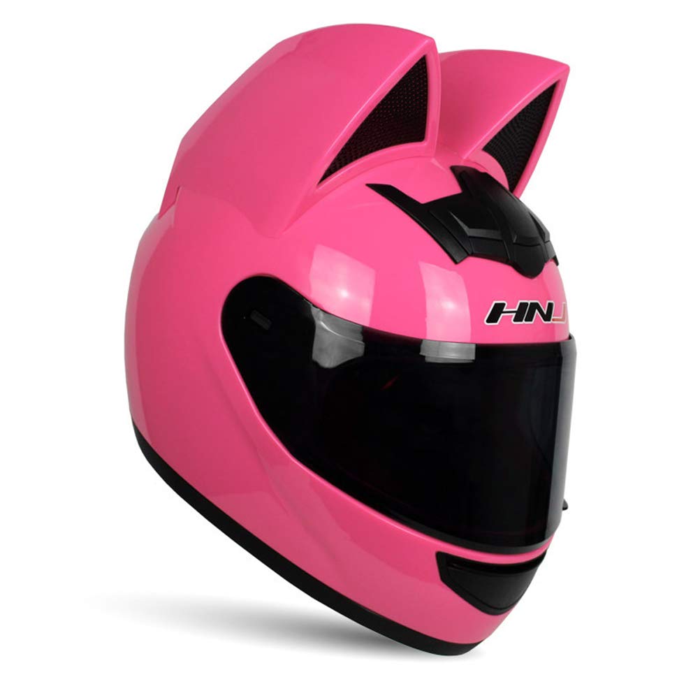 Cat Ear Motorcycle Helmet for Women & Men - Full Face Street Bike Helmet with Neko Ears Accessories | Perfect for Cosplay, Anime Conventions & Motorcycle Riders