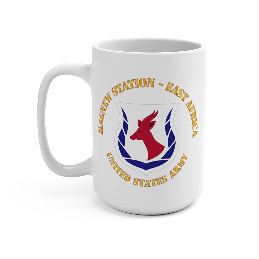 15oz Army Kagnew Station East Africa White Ceramic Coffee Mug - Perfect for Military Enthusiasts, Collectors & Office Use