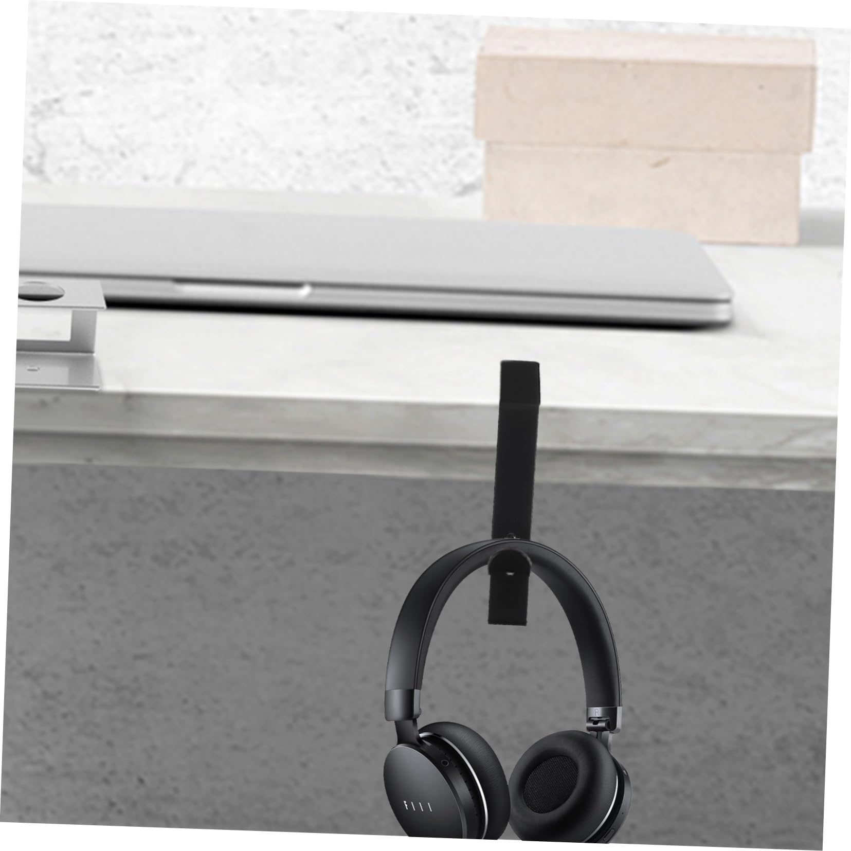 DOITOOL 3-Pack Heavy Duty Iron Headphone Stand Wall Mount - Space Saving Headset Holder with Cable Management for Gaming Headphones, Home Office & Studio Organization (Black) - Perfect for Desk, Wall & Under Desk Installation