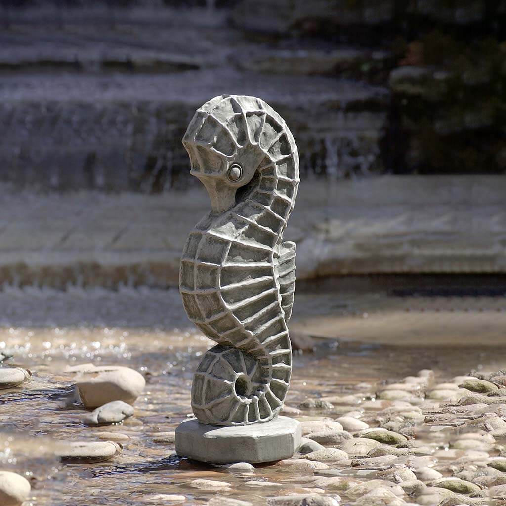 Campania International Seahorse Statue - Elegant Outdoor Garden Decor for Patio, Poolside & Coastal Home Décor