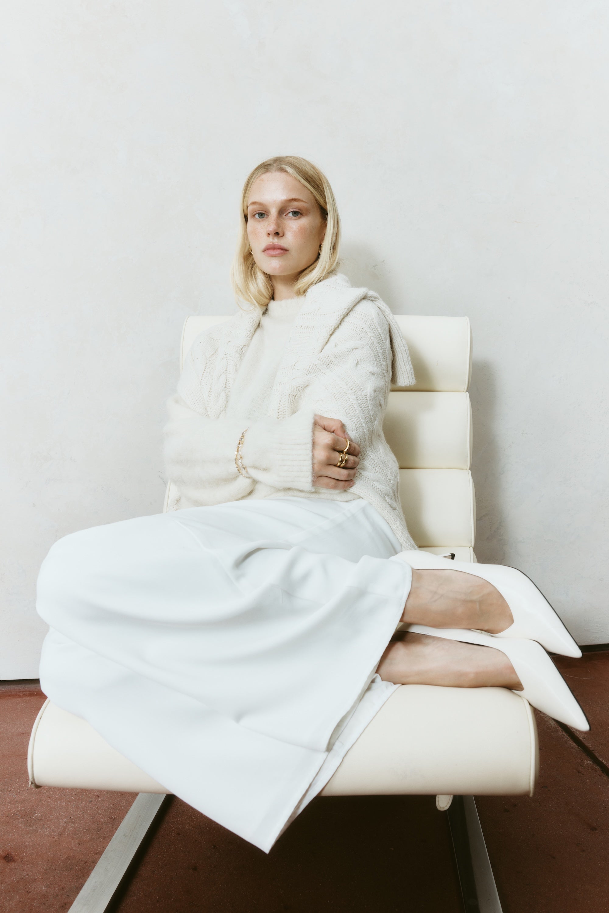 Zulu Full Pumps - Chalk White Leather Women's Shoes | Comfortable & Stylish for Work, Parties & Everyday Wear
