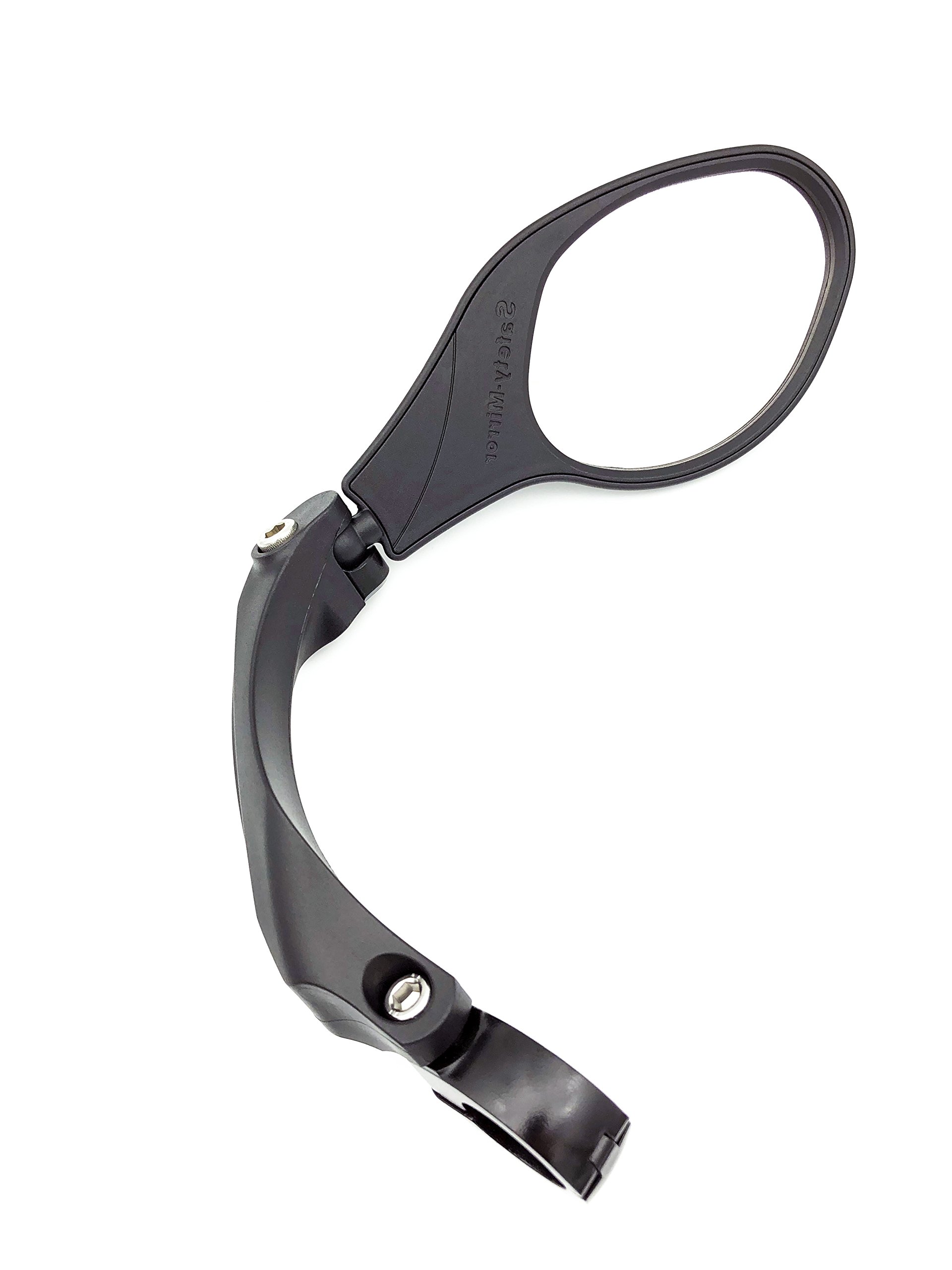 Hafny HF-MR081 Bike Handlebar Mirror - Stainless Steel Lens Rearview Mirror for Bicycle & E-Bike - Safety Cycling Mirror with Reflector - Perfect for Commuting, Road Biking & Urban Cycling Safety