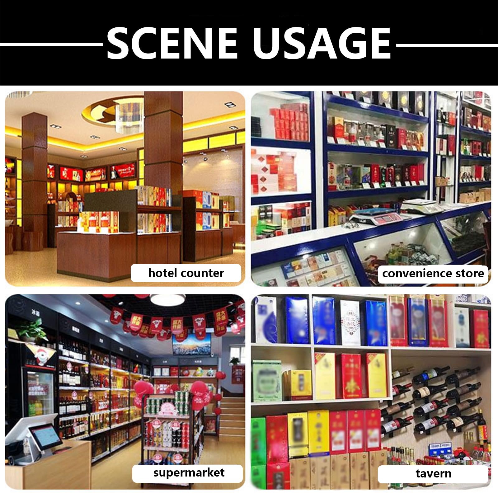 5-Tier Wall Mounted Clear Acrylic Cigarette Display Rack - 14 Column Auto-Pusher Shelf for Retail Stores & Smoke Shops | Convenient Cigarette Organization & Merchandising Solution