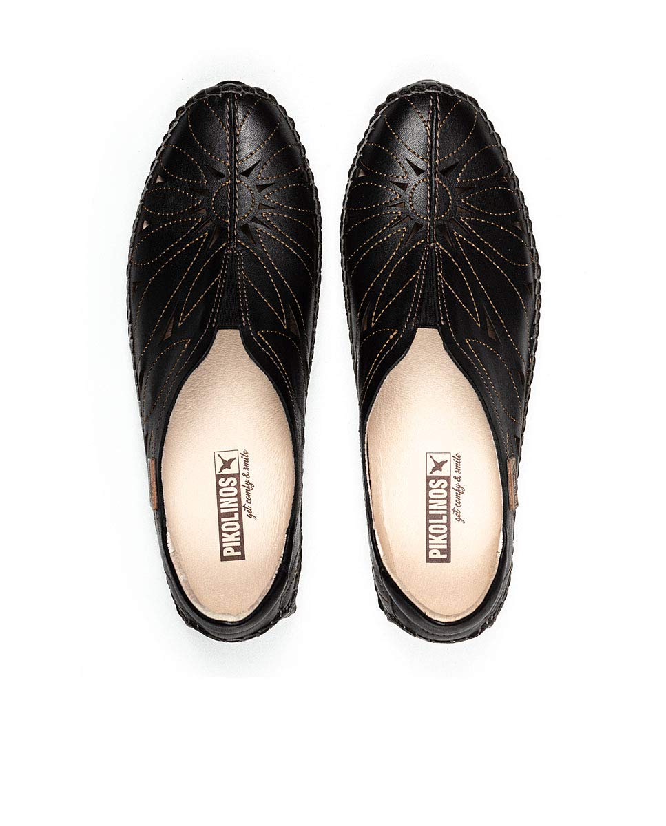 PIKOLINOS Women's Leather Loafers Jerez - Black Comfortable Slip-On Shoes for Work, Office & Casual Wear