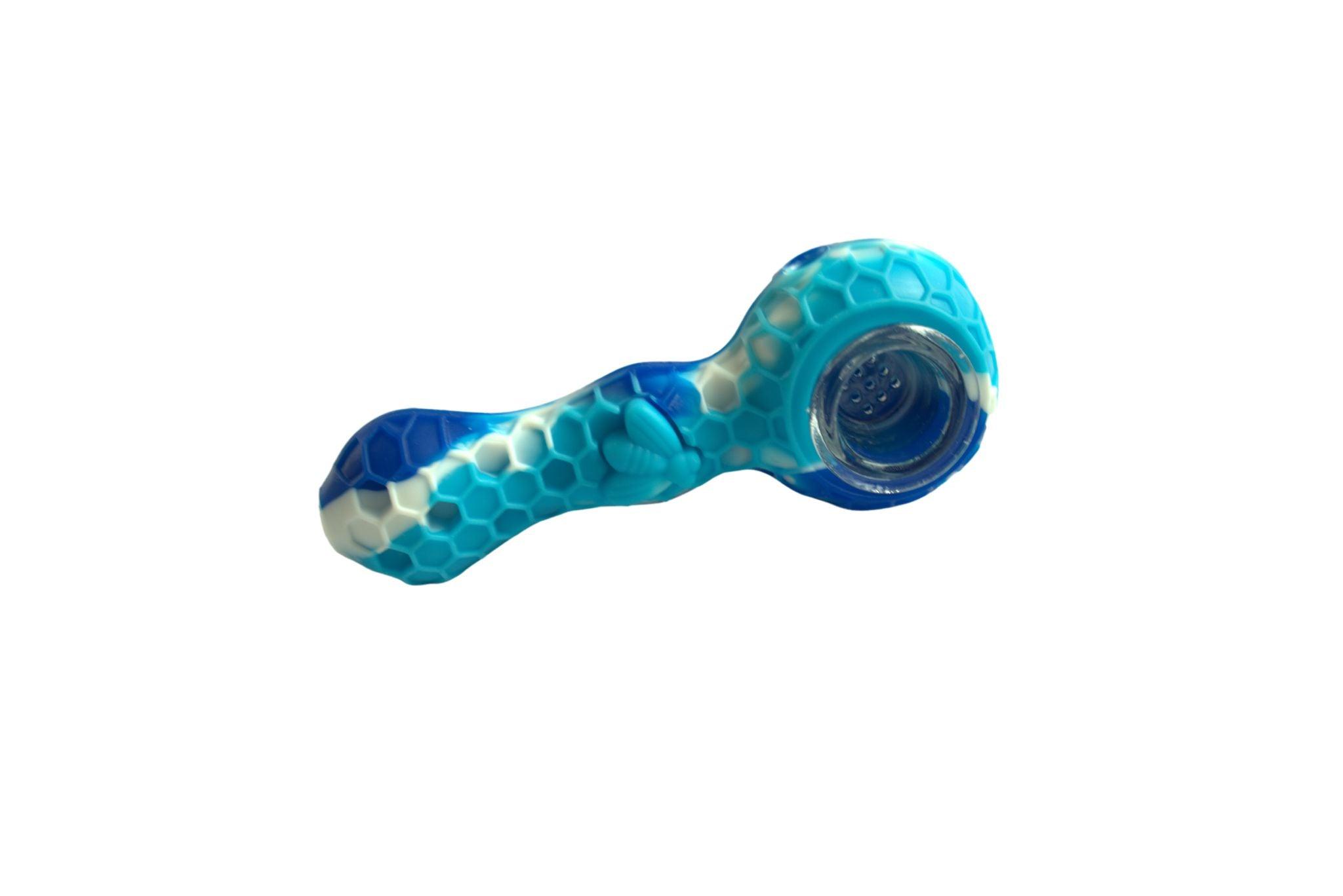 Premium Silicone Tobacco Pipe with Metal Dab Tool - Lightweight, Portable & Durable Smoking Accessory for Travel, Camping & Outdoor Activities