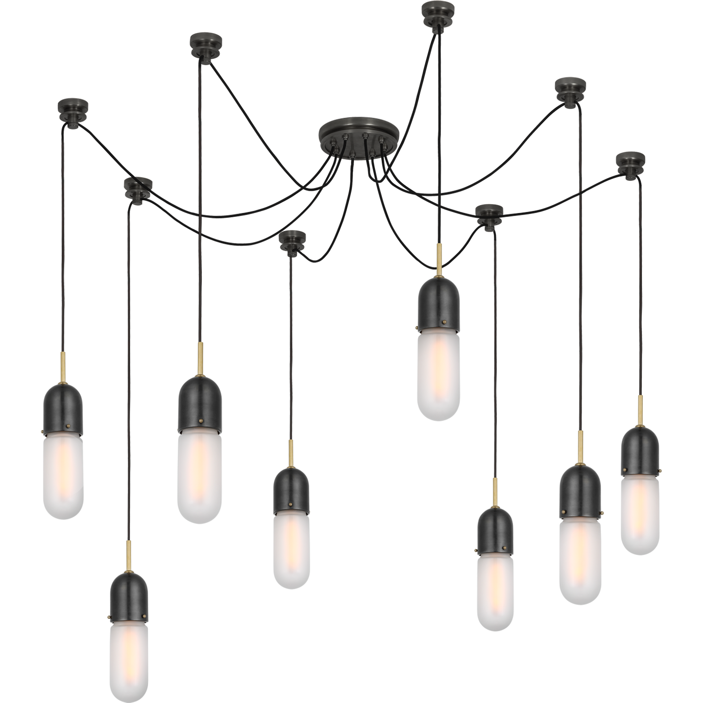 Junio 8-Light Modern Chandelier - Elegant Crystal Ceiling Light Fixture for Dining Room, Living Room & Bedroom Decor