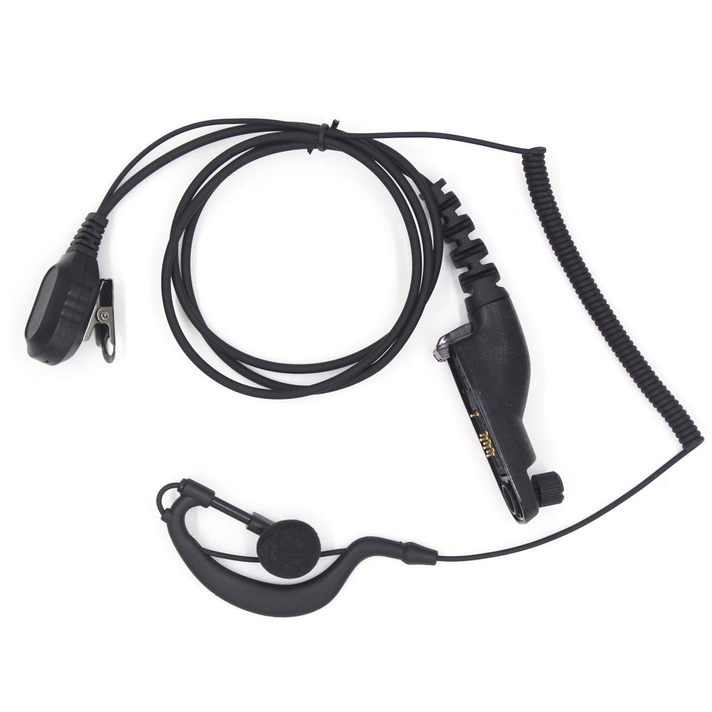 TECKEEN PTT Mic Portable Radio Earpiece Headset for Motorola - Hands-Free Communication for Security, Construction & Outdoor Activities