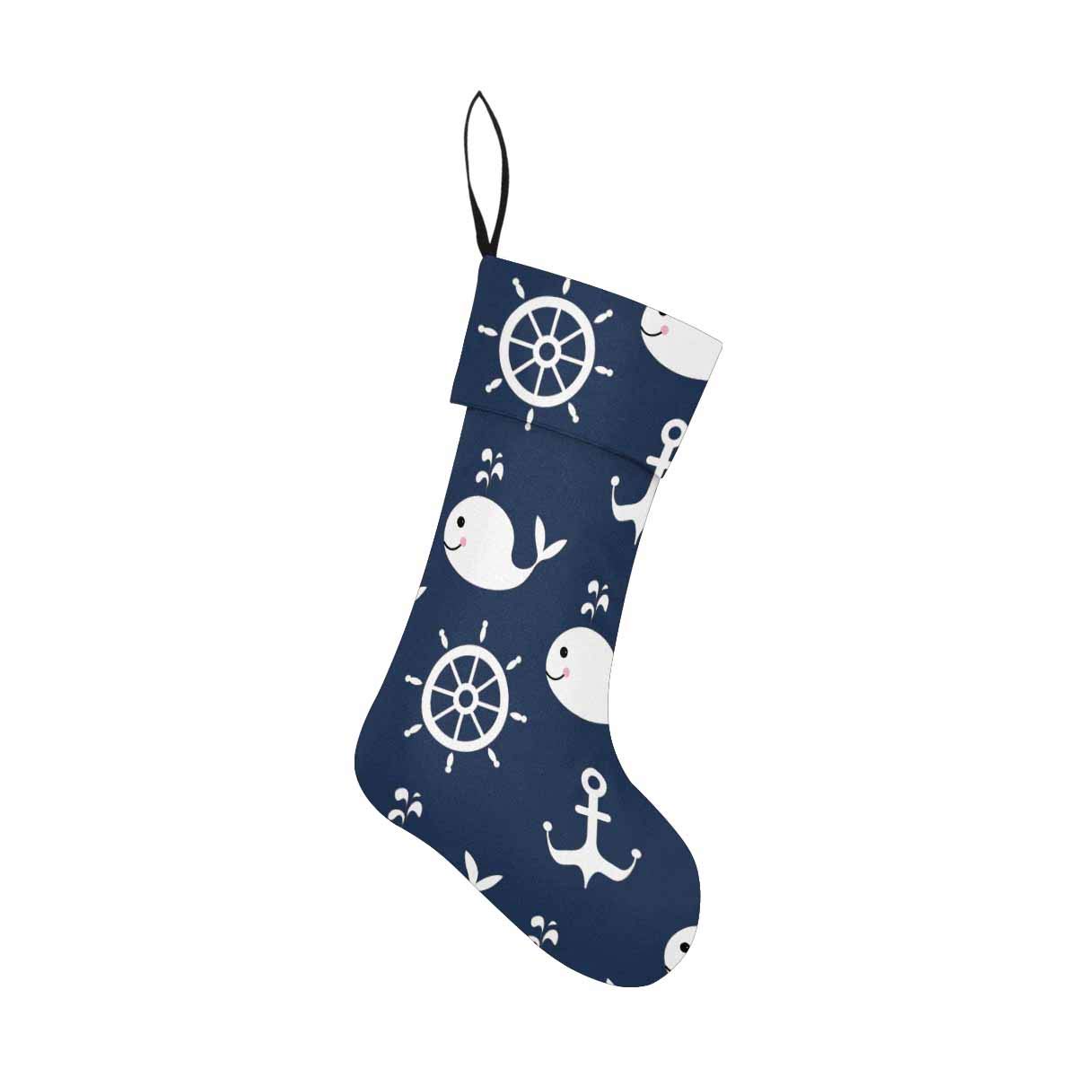 Premium Quality Christmas Stockings with Whales, Wheels & Anchors Design - Perfect for Holiday Decor, Gifts & Cozy Home Styling