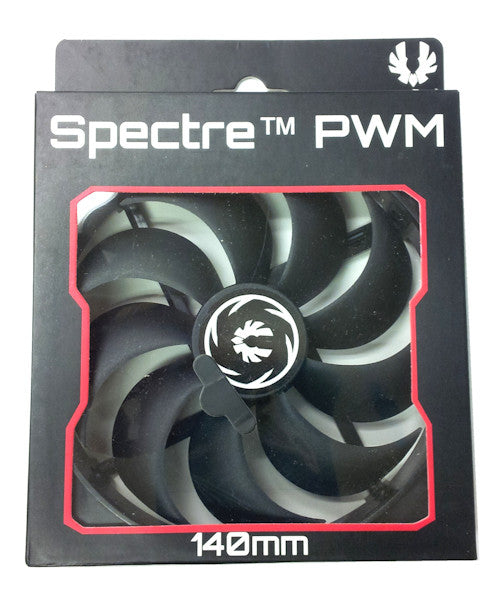 BitFenix Spectre PWM 140mm All Black PC Cooling Fan - High Airflow, Silent Operation for Gaming PCs, Workstations, and Home Theater Setups