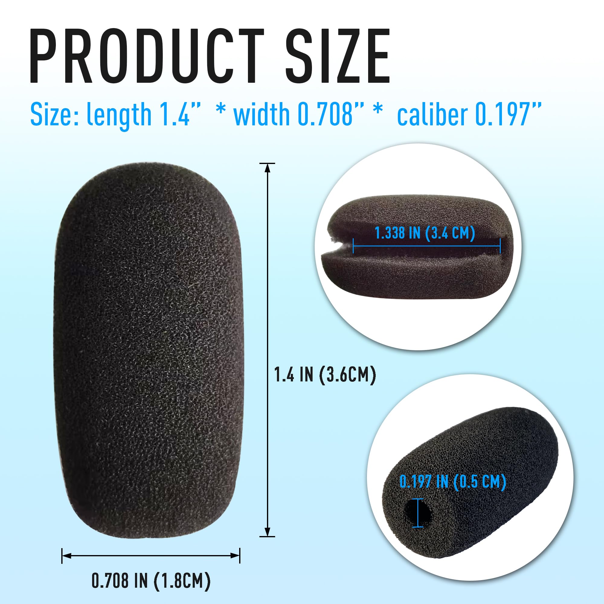10-Pack Mini Foam Windscreens for Microphones - High-Density Lavalier Mic Covers for Noise Reduction - Perfect for Podcasting, Streaming, and Voice Recording