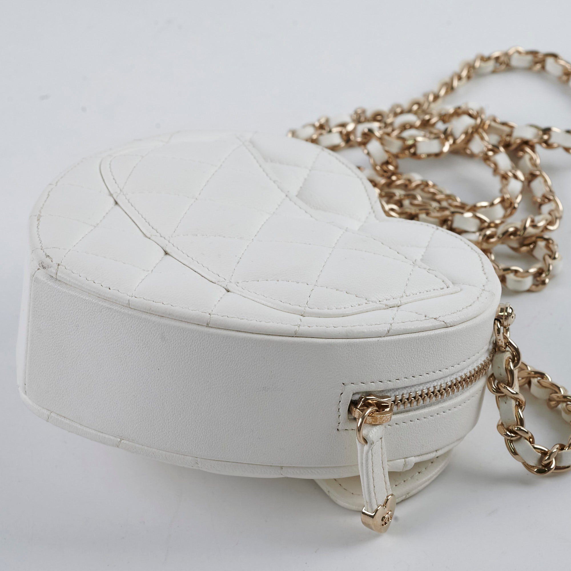 Chanel Mini Heart Bag White 32 Series - Luxury Crossbody Bag for Women | Perfect for Date Night, Parties & Special Occasions