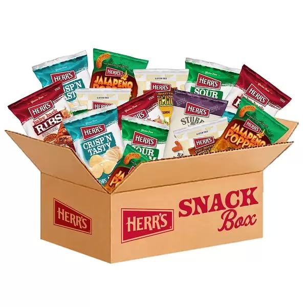 Herr's Variety Pack Snacks - 24 Bags (0.625–1.5 Oz) Assorted Chips, Pretzels & Cheese Snacks - Perfect for Family Snacking, Lunchboxes, Parties & Road Trips
