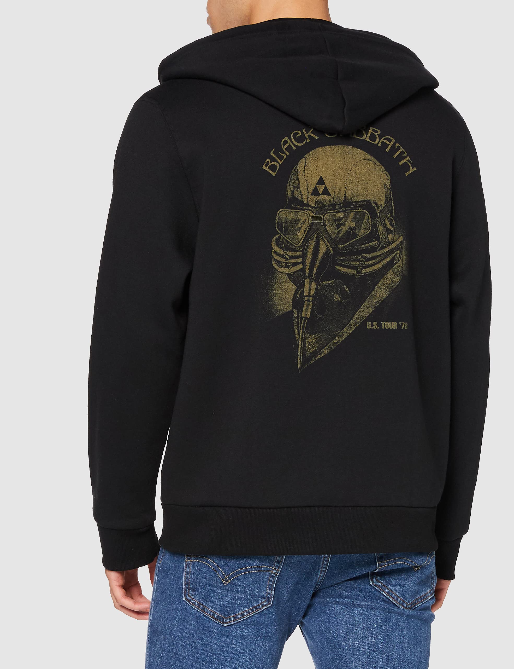 Black Sabbath Tour 1978 Hoodie for Men - Large Black Pullover Sweatshirt with Hood - Perfect for Concerts, Gifts & Rock Music Fans