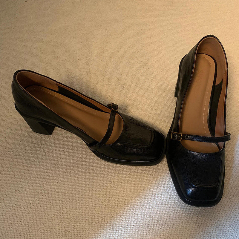 2025 Retro Style Mary Jane Women's Shoes - Square Toe Chunky Heel Vintage Inspired Dress Pumps for Women | Perfect for Office, Party & Special Occasions