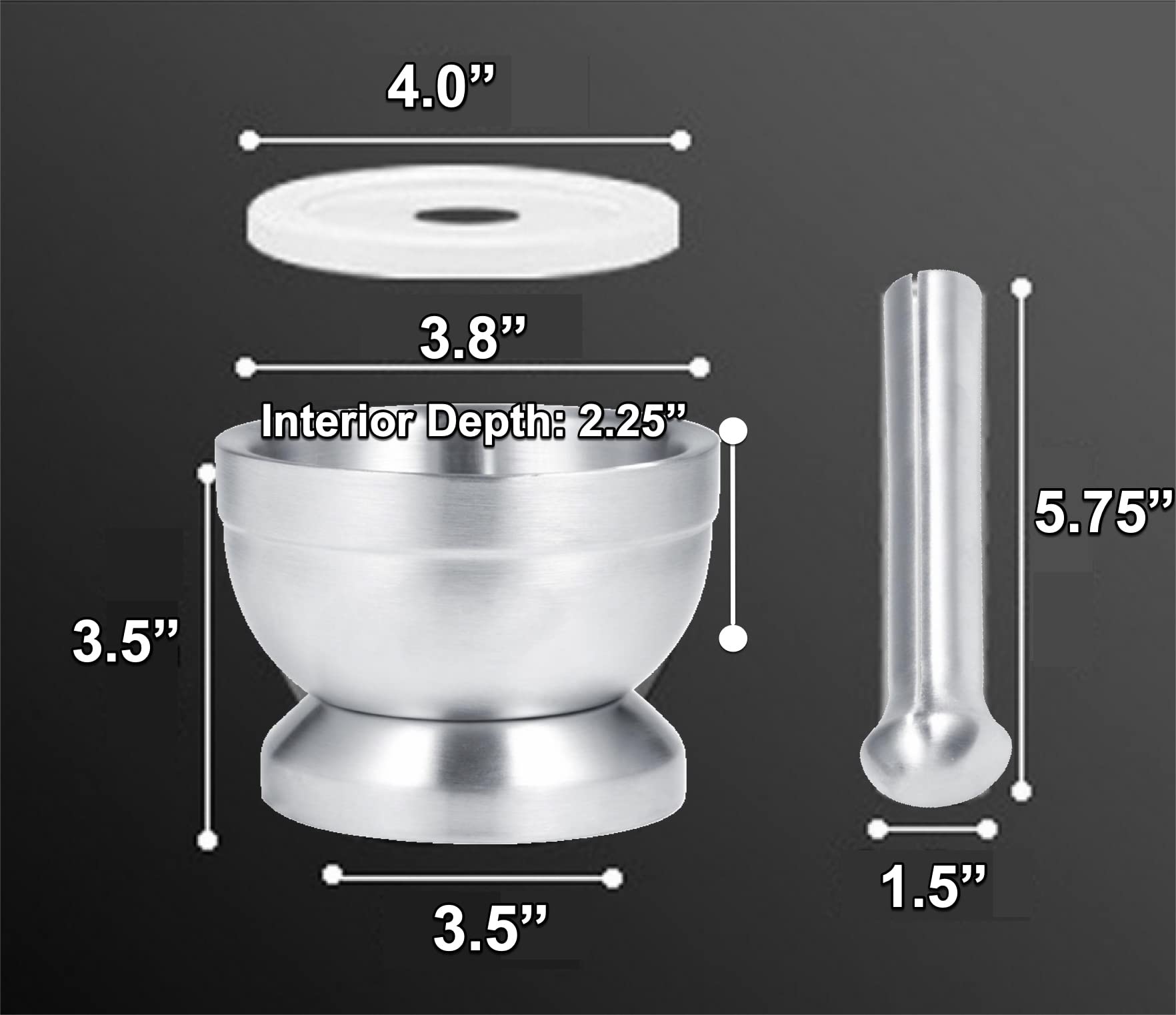 Premium Stainless Steel Mortar and Pestle Set with Silicone Lid - Spice Grinder, Pill Crusher & Coffee Grinder - Perfect for Kitchen, Pharmacy & Herbal Use