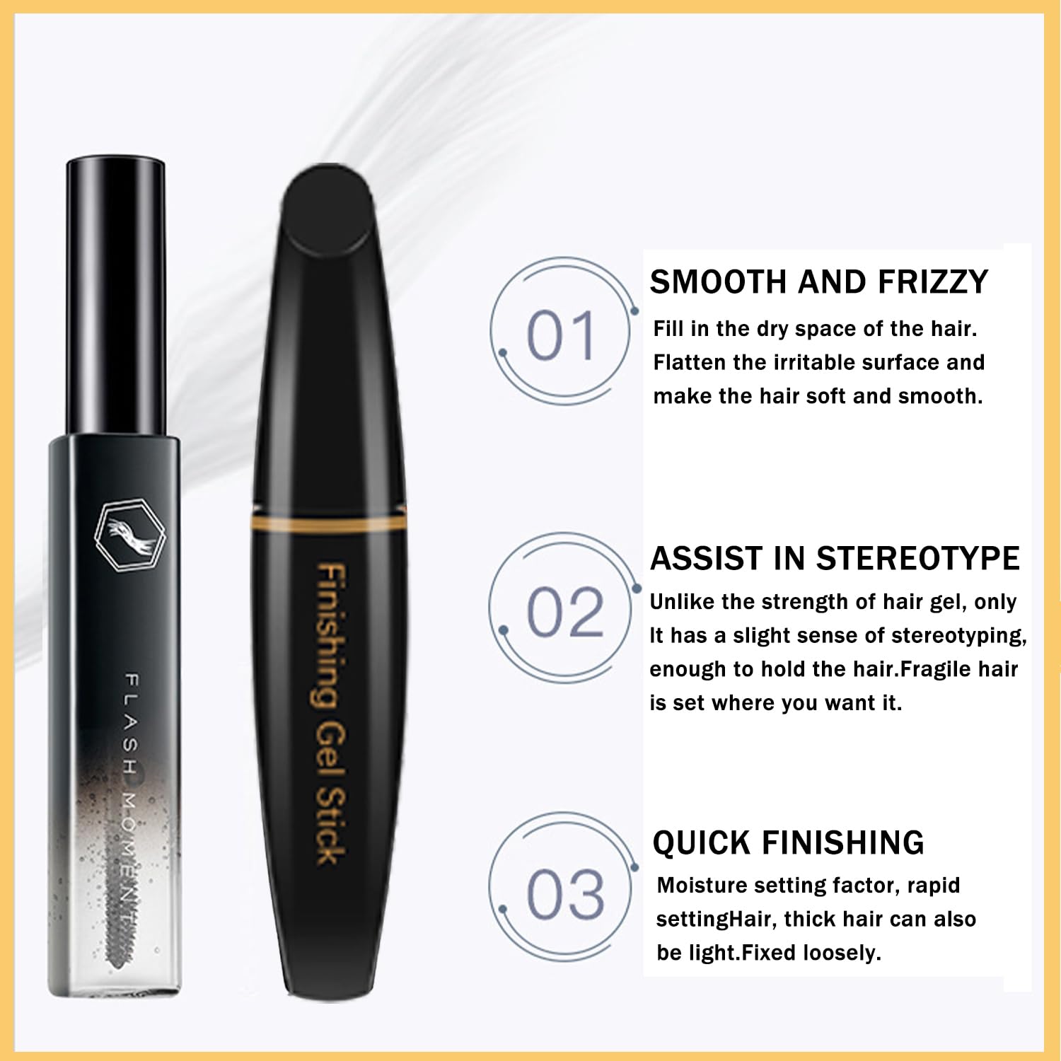Professional Hair Wax Stick, Finishing Stick & Gel Stick Set - Strong Hold Styling Products for Women | Control Flyaways & Create Sleek Hairstyles | Perfect for Daily Styling, Special Occasions & Salon-Quality Looks