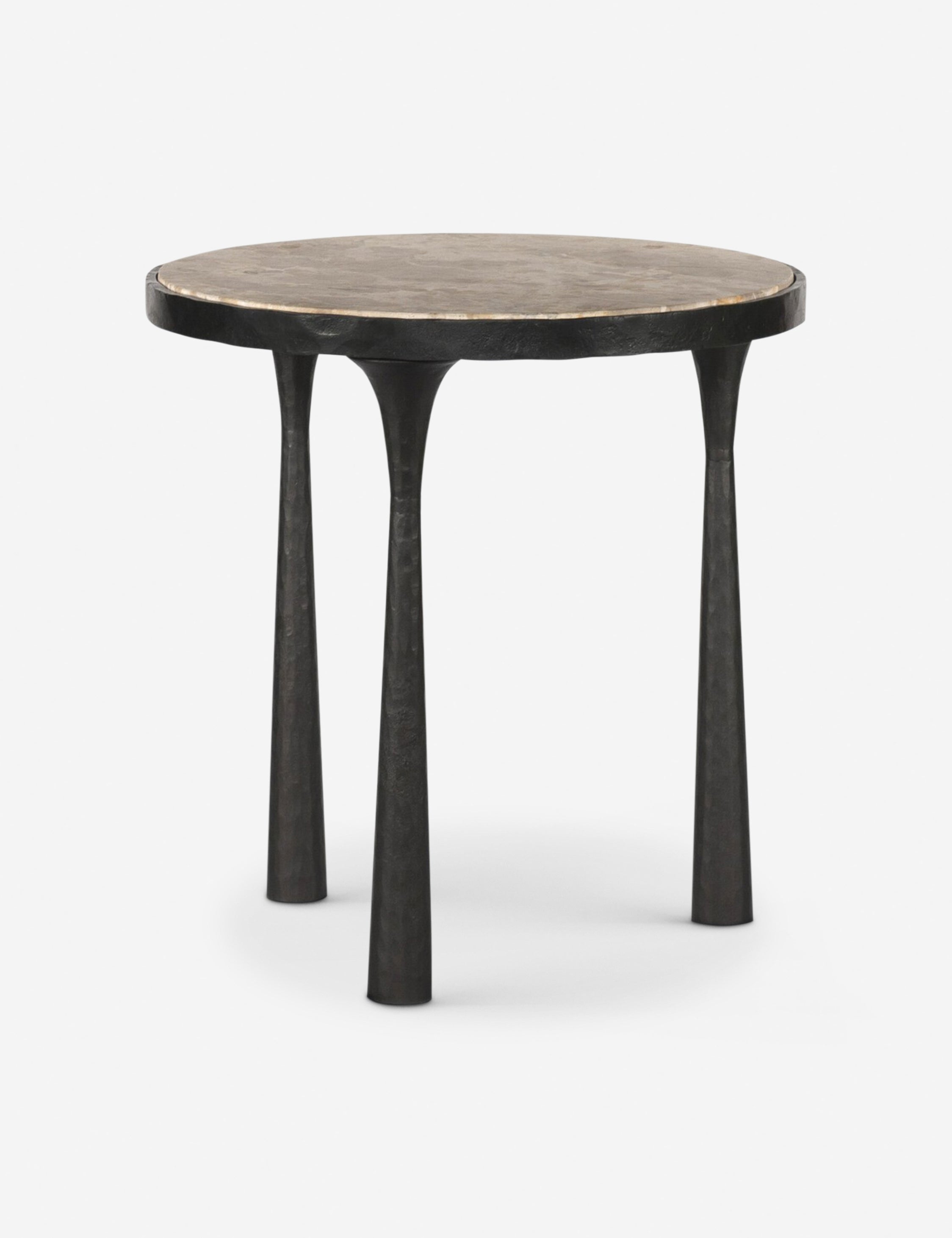 Amber Lewis x Four Hands Billings Round Side Table - Stylish & Functional Accent Table for Living Room, Bedroom, or Office Decor