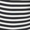 Vintage 1940s Black & White Striped Chiffon Puff Sleeve Bodysuit - Retro Pin-Up Style Blouse for Women, Perfect for Themed Parties & Vintage Fashion Photography