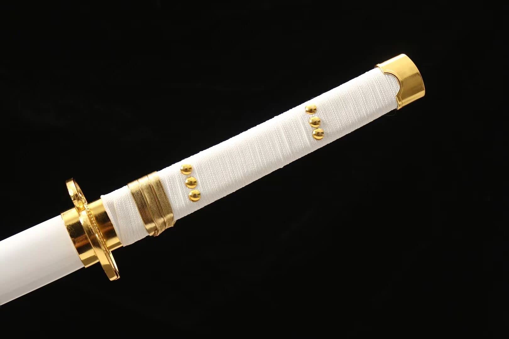HERO SWORD Handmade One Piece Roronoa Zoro Katana - Japanese Anime YAMA ENMA Cosplay Samurai Sword with Purple Blade | Perfect Gift for Men & Women | Great for Cosplay, Collection, and Home Decoration