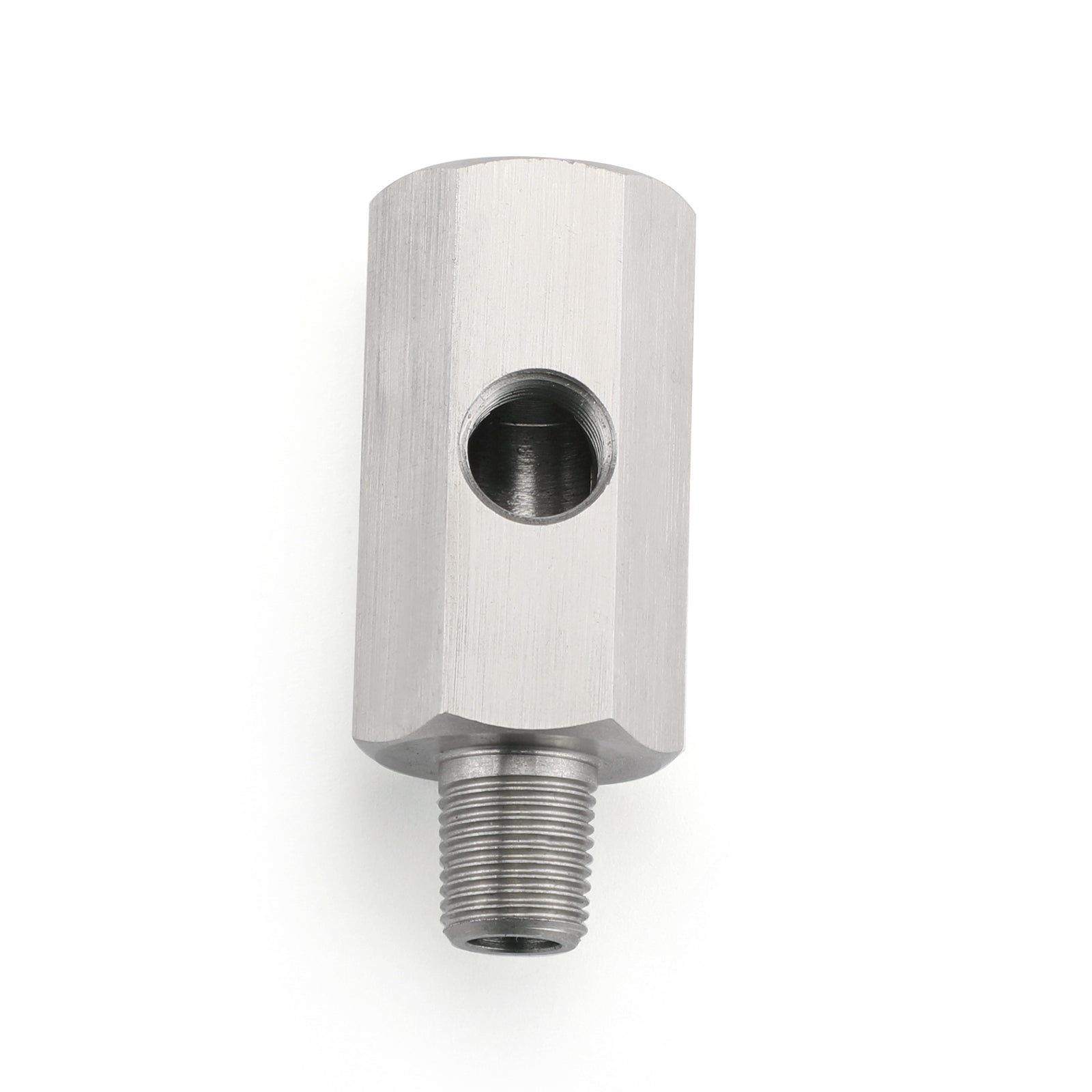 1/8 BSPT to NPT Oil Pressure Sensor Adapter Tee - Turbocharger Oil Supply Feed Line Fitting - Compatible with Most Vehicles (Great for Performance Upgrades & Turbo Installations)