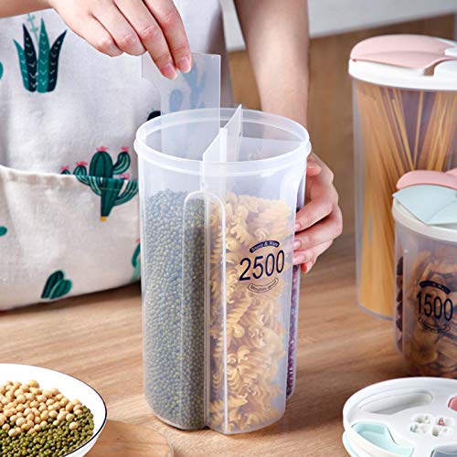 VALINK Airtight Food Storage Containers with Transparent Lids - BPA-Free Plastic Cereal, Grain & Dry Food Organizer for Kitchen Pantry - Perfect for Meal Prep, Baking Ingredients & Snack Storage