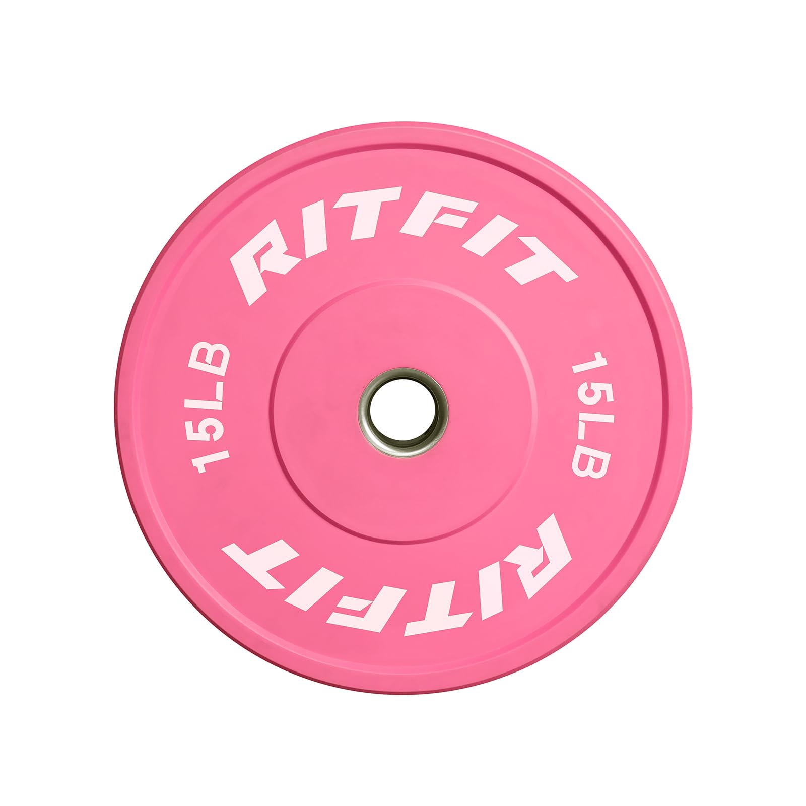 RITFIT 2 Inch Olympic Barbell Bumper Plates with Steel Insert - Pink Weight Plates for CrossFit, Powerlifting & Home Gym Workouts - Perfect for Deadlifts, Squats & Strength Training