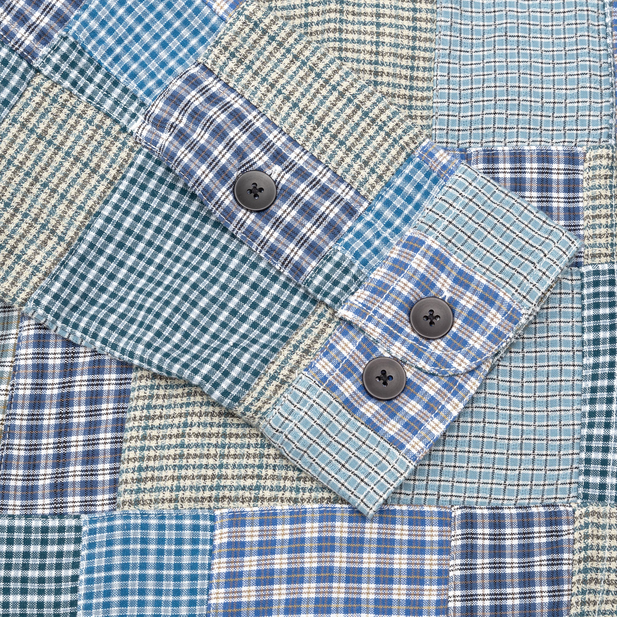 Stylish Small Plaid Patchwork Smokey Shirt for Men & Women | Trendy Casual Button-Up Top for Fall & Winter Outfits