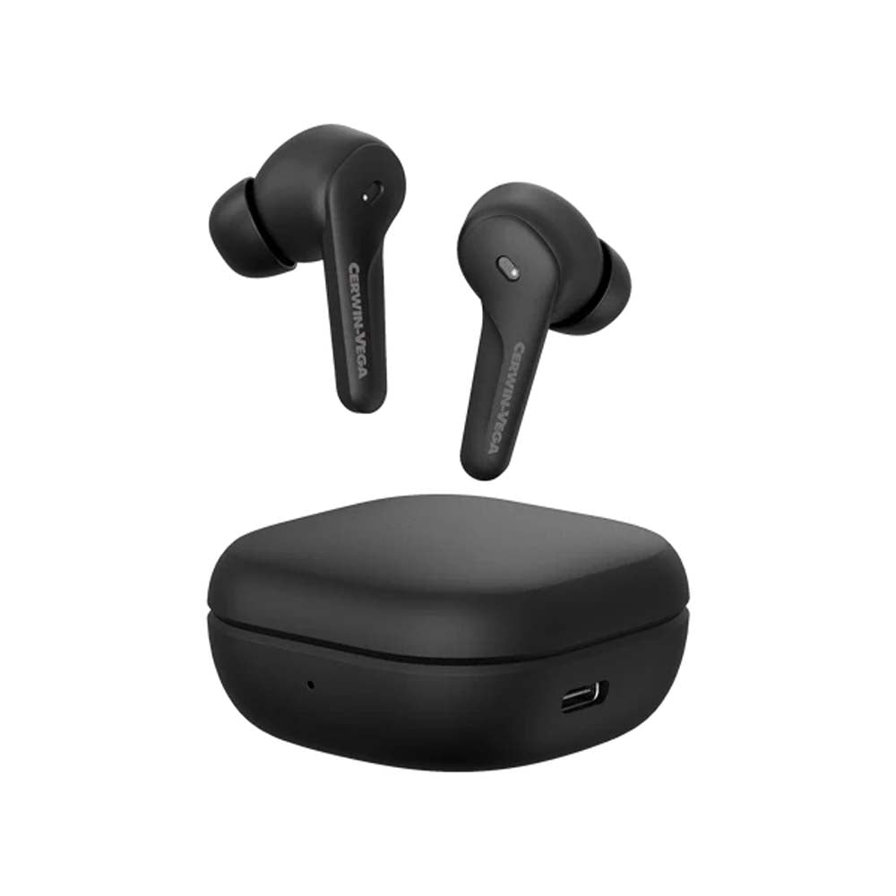 Cerwin Vega EB1 VegaBuds Wireless Bluetooth Earbuds with Noise Cancellation, 24H Playtime - Perfect for Gym, Running, Travel & Work