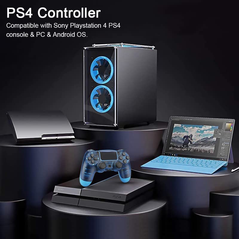 Wireless PS4 Controller with Dual Vibration & Motion Control - Compatible with Playstation 4/Slim/Pro & PC - Ergonomic Gamepad Joystick Remote (Yellow) - Perfect for Gaming, Streaming & Multiplayer Sessions