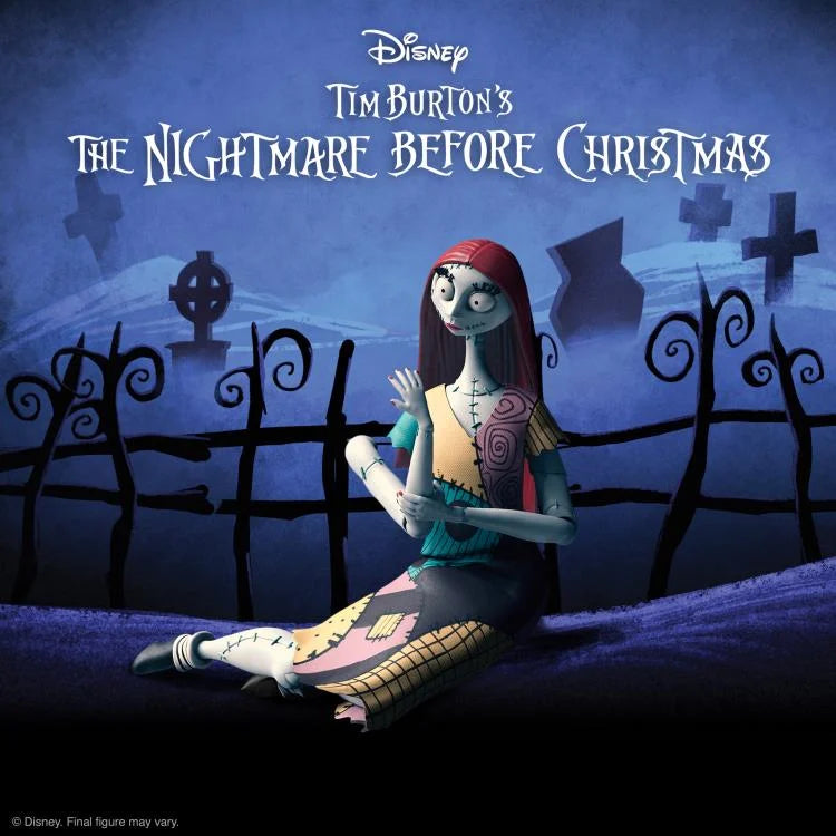 The Nightmare Before Christmas ULTIMATES! Sally Action Figure - Collectible Disney Tim Burton Movie Character Doll for Halloween & Christmas Decor - Perfect Gift for Fans & Collectors