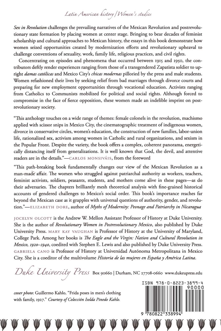 Sex in Revolution: Gender, Politics and Power in Modern Mexico - Historical Analysis of Women's Rights & Social Change - Perfect for Latin American Studies & Feminist Research