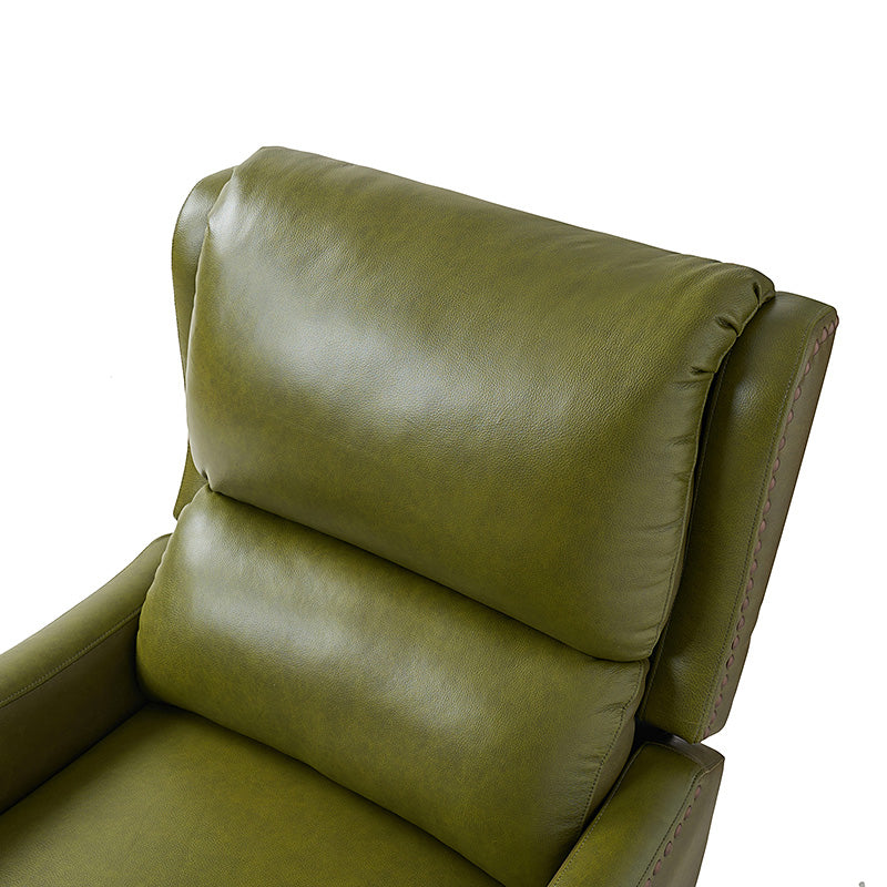 Deliat Genuine Leather Recliner Chair - Premium Comfort for Living Room, Home Theater & Office - Adjustable Footrest & Lumbar Support - Brown PU Leather Sofa for Relaxation & Entertainment