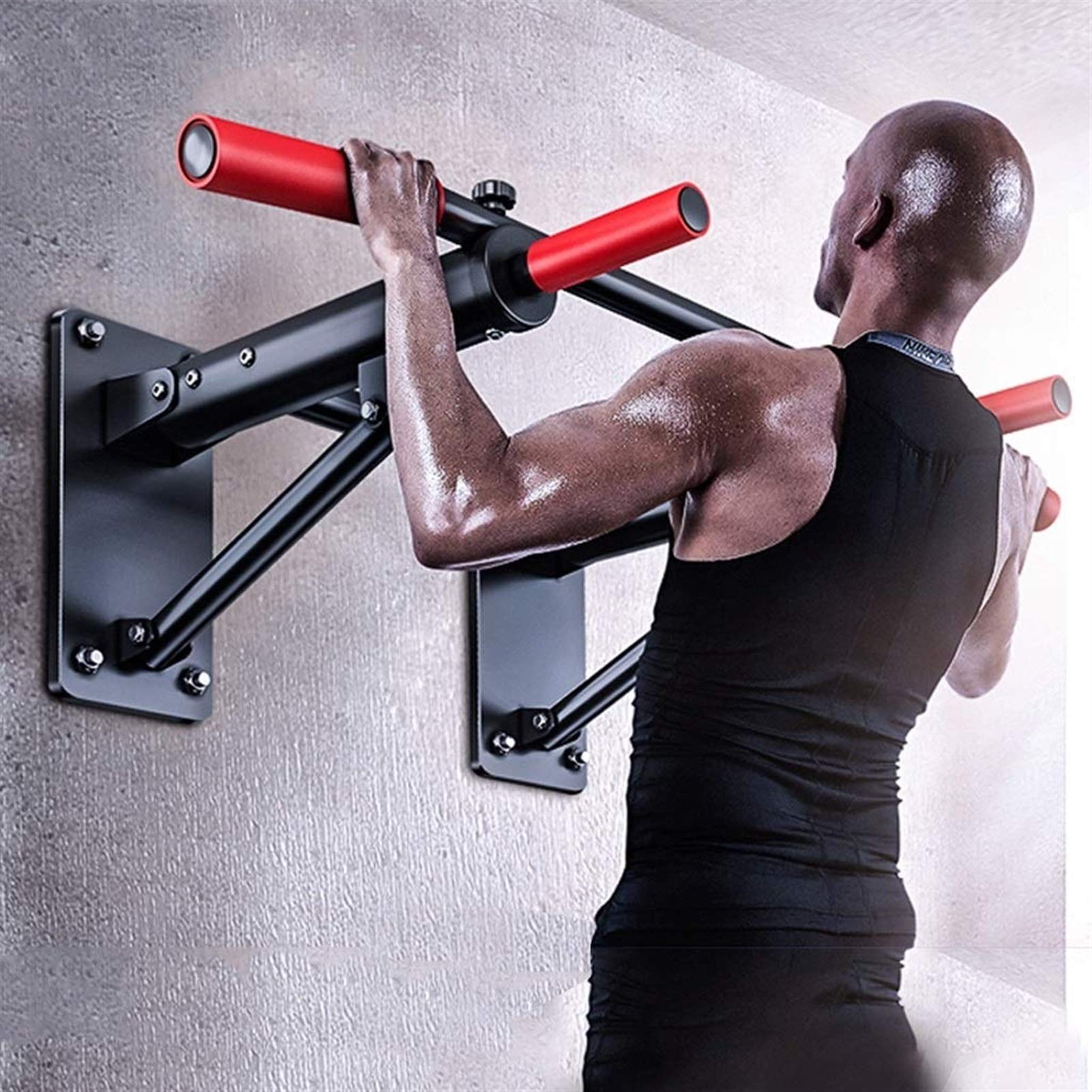 Foldable Wall-Mounted Chin Up Bar - Double Pole Home Gym Equipment for Pull Ups & Strength Training | Perfect for Indoor Workouts, Home Fitness & Small Spaces