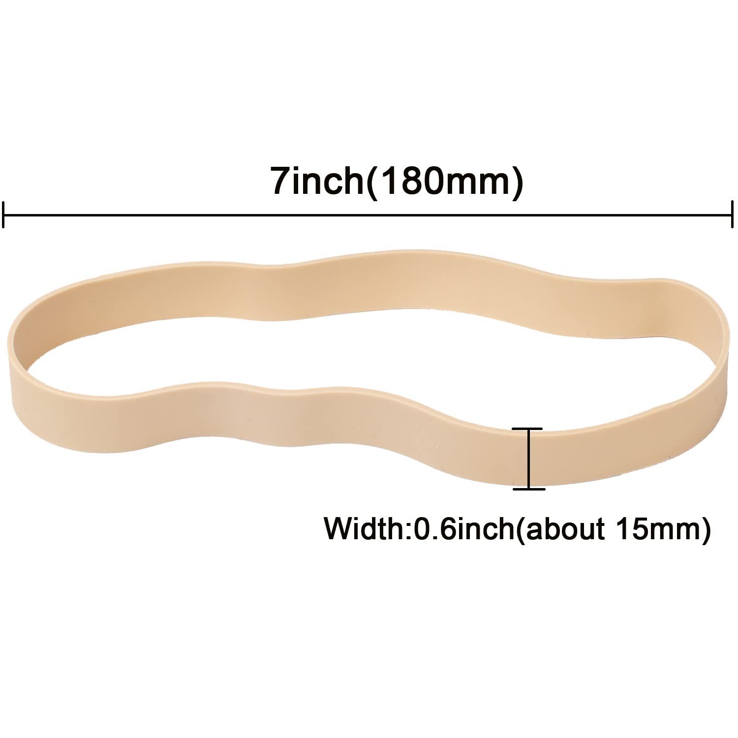 AMUU Thick Rubber Bands Size #107 - 30 Pack Wide Elastic Bands (7