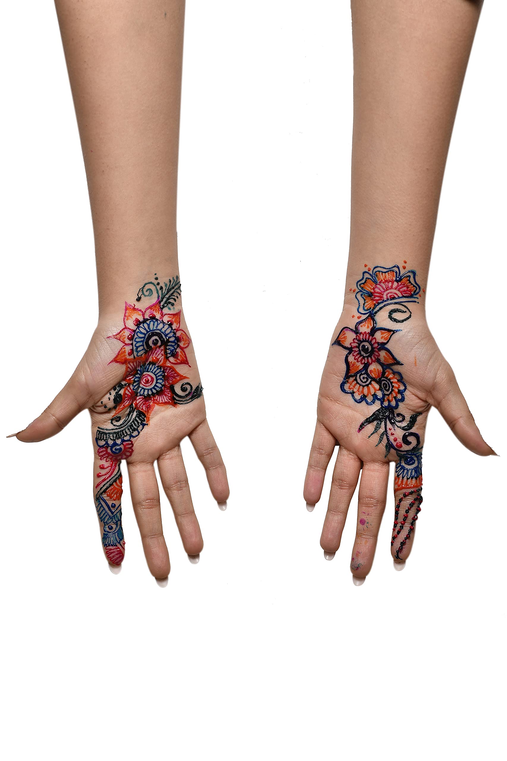 Kokila Chilly Magic Black Temporary Tattoo Cones - 36 Pack (35g Each) | 5-Minute Body Art | Perfect for Halloween, Cosplay & Festivals
