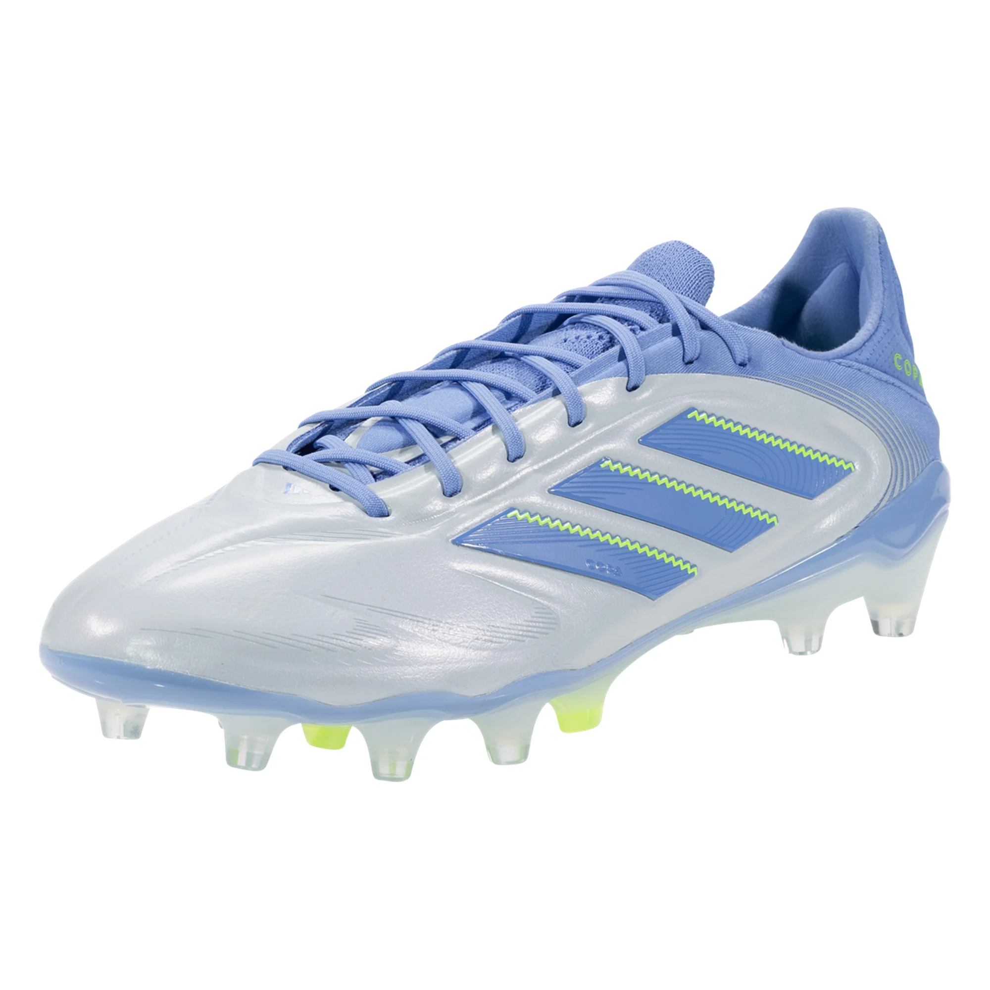 Adidas Copa Pure III Elite FG Soccer Cleats - Blue/Lucid Lemon for Men | High-Performance Football Shoes for Firm Ground | Perfect for Matches & Training